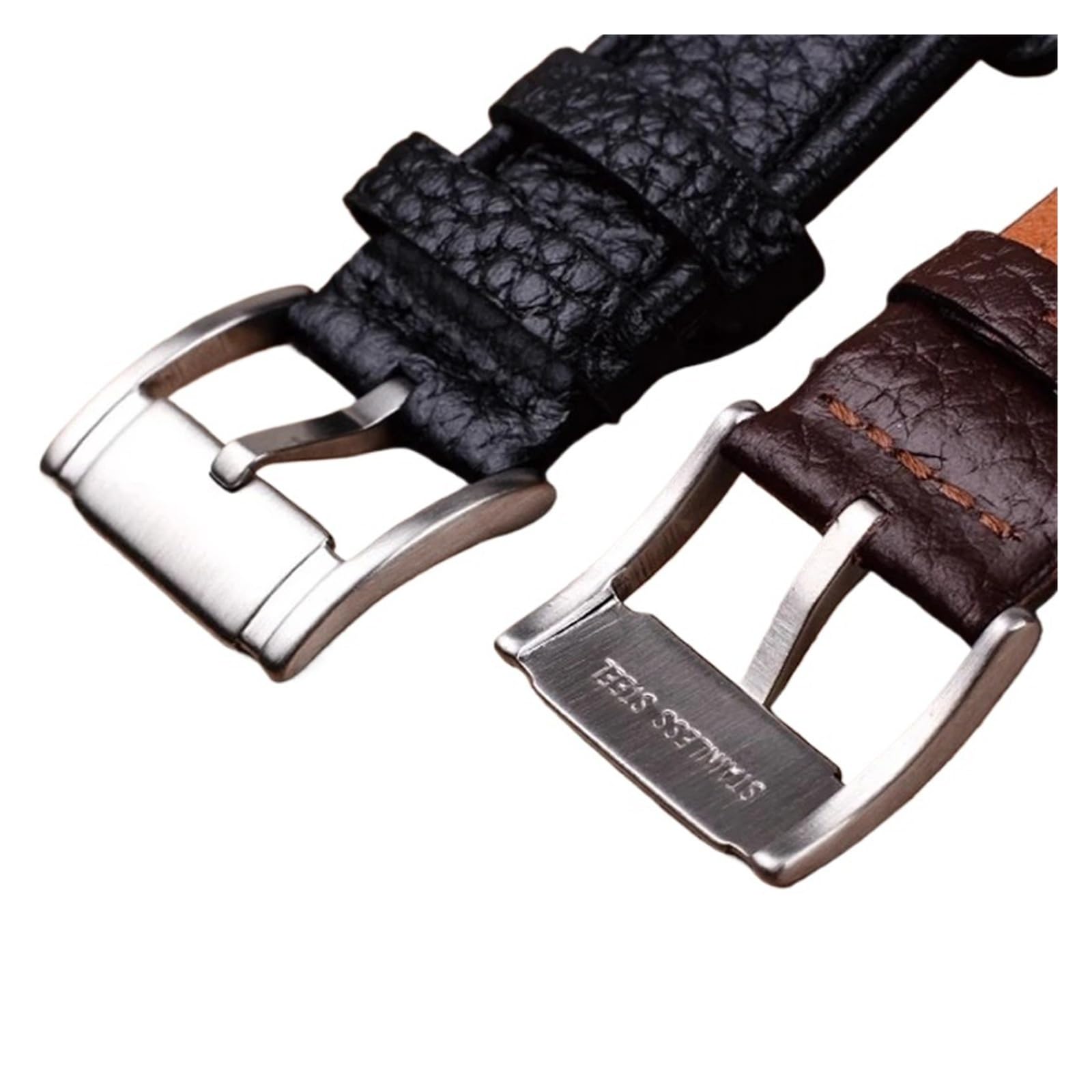 NASUNJIA Correa De Reloj De Cuero Genuino De 22 Mm Compatible Con Fossil CH2891 CH3051 CH2564 CH2565, Correa De Reloj Hecha A Mano For Hombre, Pulsera De Cuero Con Tapete