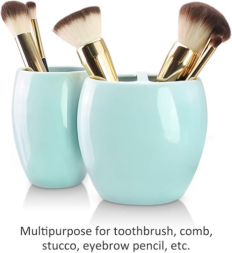 Miniatura 3 de Juego de accesorios de baño de cerámica de 4 piezas, incluye dispensador de jabón, soporte para cepillos de dientes, vaso, jabonera, juegos