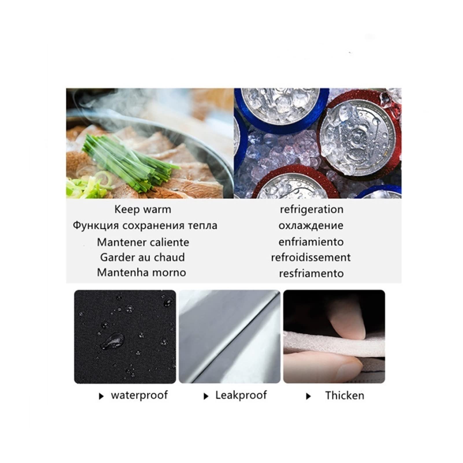 Plecak chłodzący 6L torba na lunch dla kobiet wodoodporna przenośna izolacja termiczna pudełko na lunch Tote Cooler pojemnik na obiad szkolna torba na żywność (różowa)