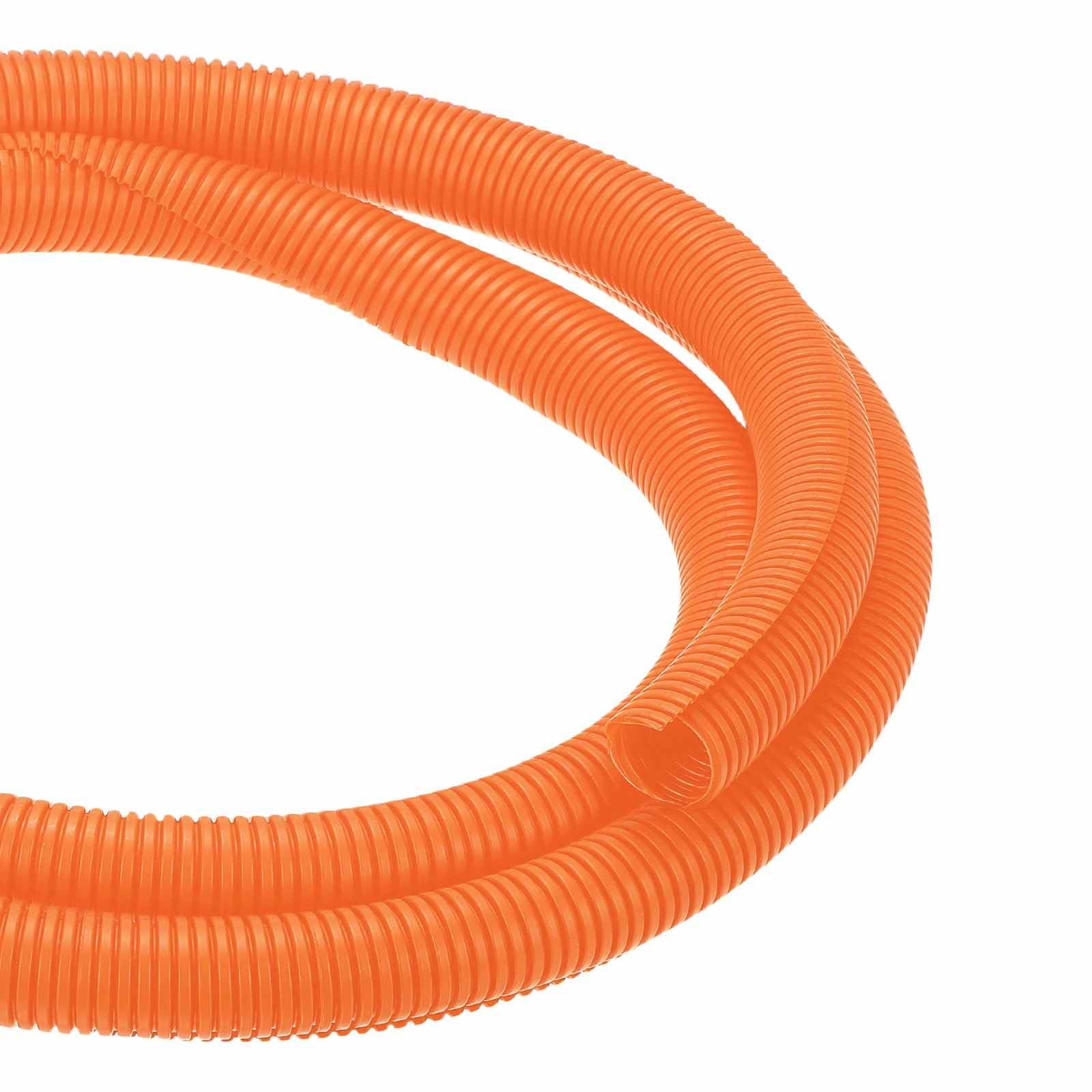 DMiotech 10ft Wire Loom Split Tubing 1 1/4 Inch, Cord Protectors from Pet Flexible Conduit Cable Management for Office Home Garden, Orange โ image 1