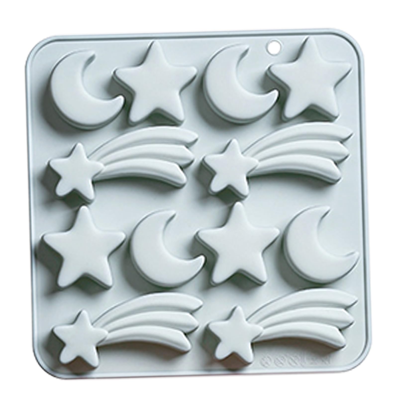 PANGBOER 12 Cavity Silicone Soap Mold Flexible Decorative Mold for Chocolate Fondant Cake Baking Resin Wax Cake Accent Projects Star Shape Wax Silicone Tray Resin Casting Soap Decor Batch