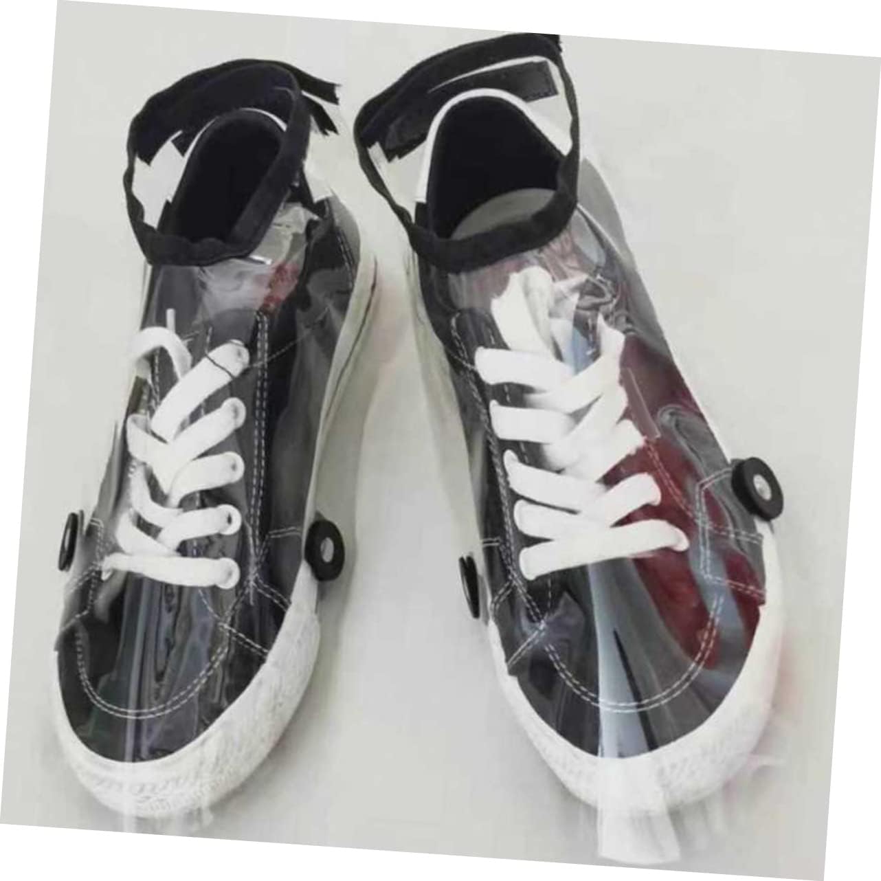BESTYASH Hair Stylist Shoe Covers Non-Slip Reusable Cloaks for Hair Cutting Hairdressing and Dying Fits Various Shoe Transparent Design