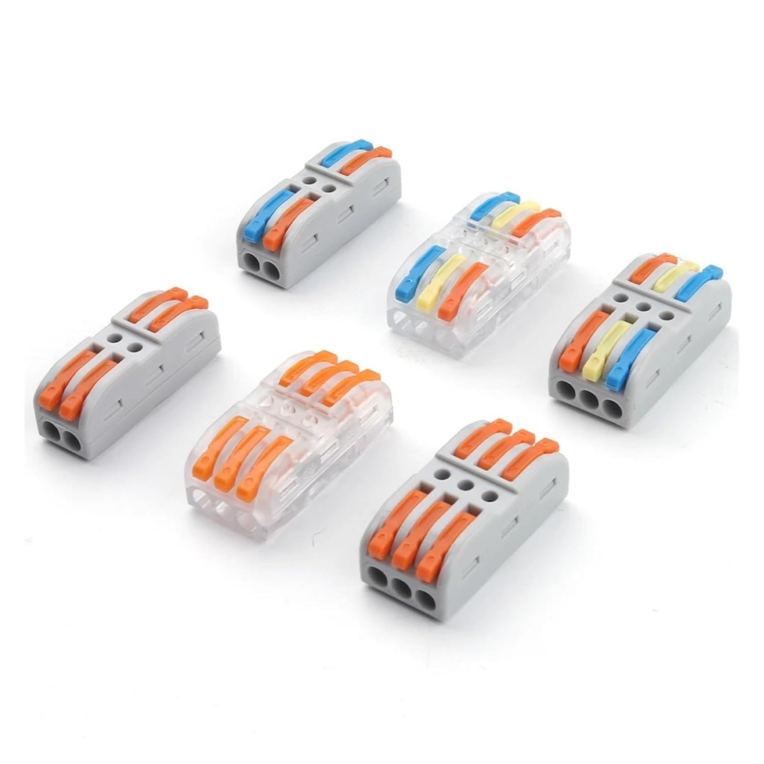 Universal Compact Wiring Splicing Conector 10/25PCS Quick Connect Terminal L+e+d Strip Light Conductor Compact Connectors Universal Push-in Home Terminals SPL222 223(223M,25 PCS)