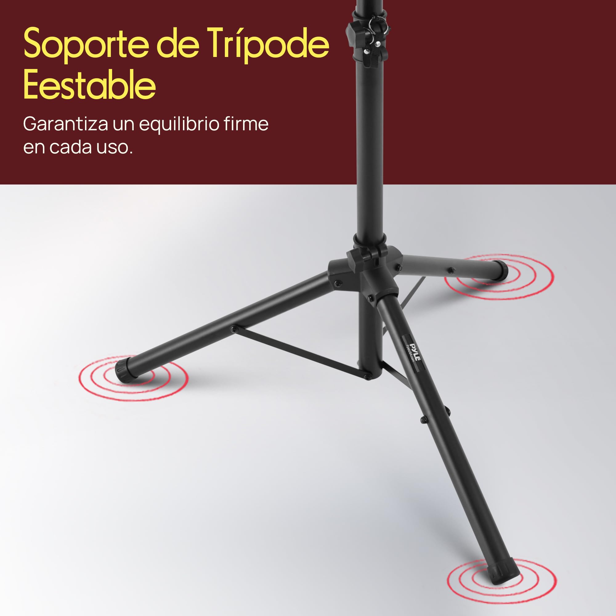 Pyle Soporte de proyector, Ordenador portatil, Laptop, Equipos de DJ, Altura Ajustable, Ideal para Estudios y Escenarios