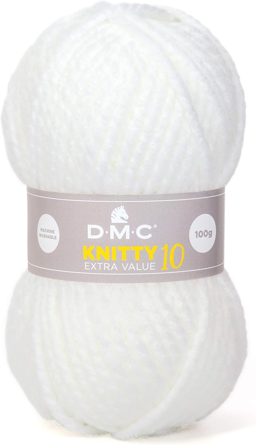 Knitty 10 Extra Value Super Bulky Acrylic Yarn, 961 White