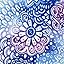 Flower Daze/Deep Purple/White