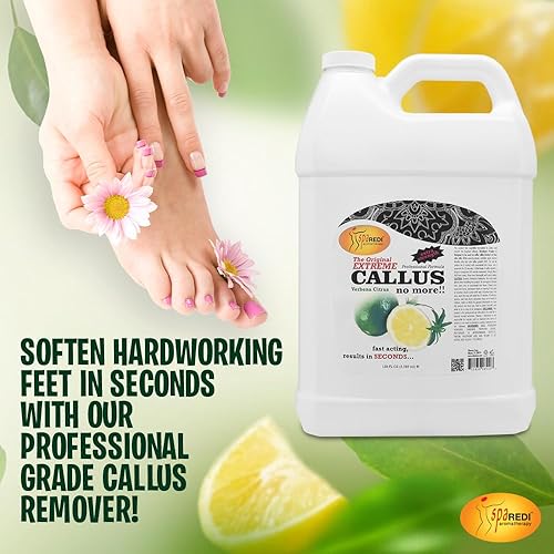 Miniatura 3 de SPA REDI - Removedor de callos para gel de pies, limón y lima, 128 onzas - Cuidado profesional de pies de pedicura - Elimina los callos más duros en