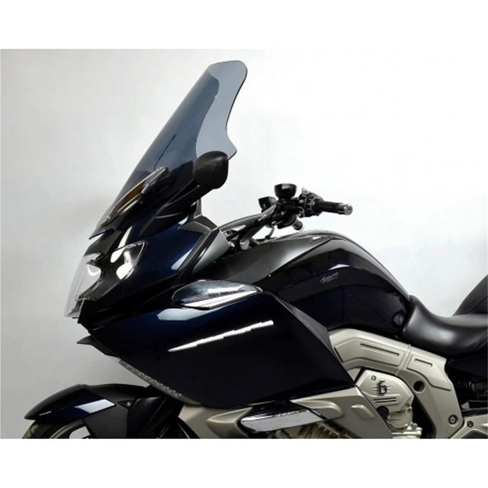 powietrzadeflektor Pasuje do BMW K1600B 2018-2024 Akcesoria Zwiększ K1600GT K1600GTL Przednia szyba motocykla Podwyższony deflektor Przednia szyba motocyklowa(52 Smoky gray)