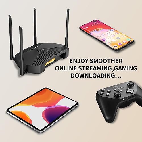 Miniatura 6 de AX3000 Router WiFi 6 Mesh Router Dual-Band Gigabit Ethernet, Roaming sin costuras para hogares grandes Smart Home & Gaming Ready Z8103AX-E