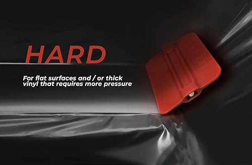 Miniatura 4 de VViViD Rollo de cinta de vinilo negro mate (3 pulgadas x 20 pies) + espátula magnética, 3 piezas (duro, mediano y suave) - M0