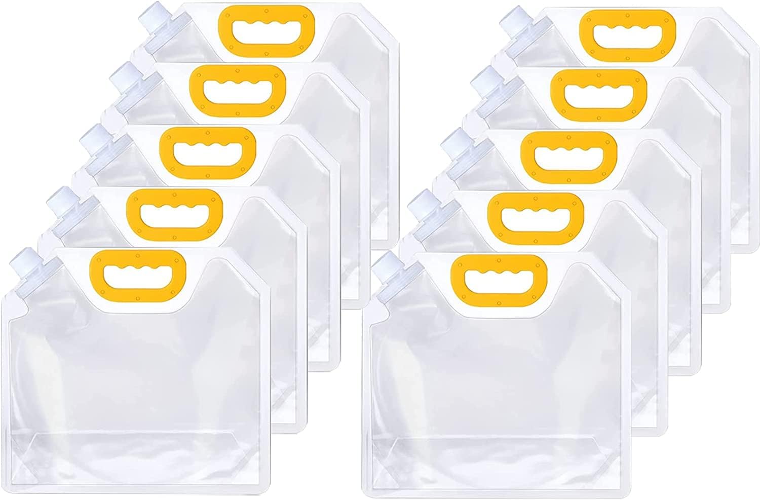 Grain Moisture-Proof Sealed Bag with lid Food Storage Container Bag Clear Food Saver Vacuum Sealer Suction Bags (10PCS, 1.5L)