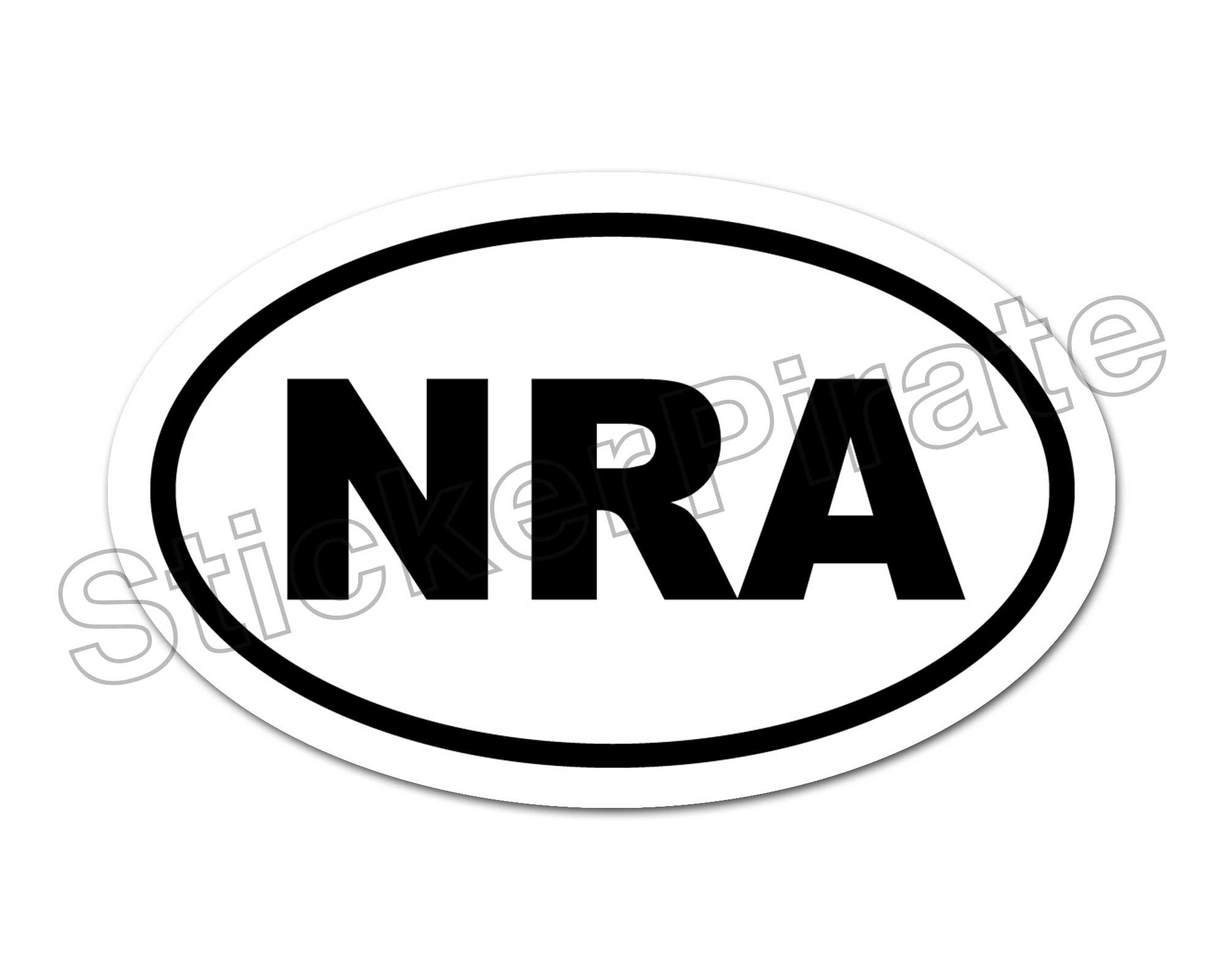 StickerPirate* Oval Car Magnet NRA Magnetic Bumper Sticker