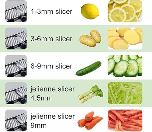 Cortadora de mandolina para cocina, rebanadora de verduras de acero inoxidable para papa, tomate y cebolla, juliana de zanahoria y picadora para