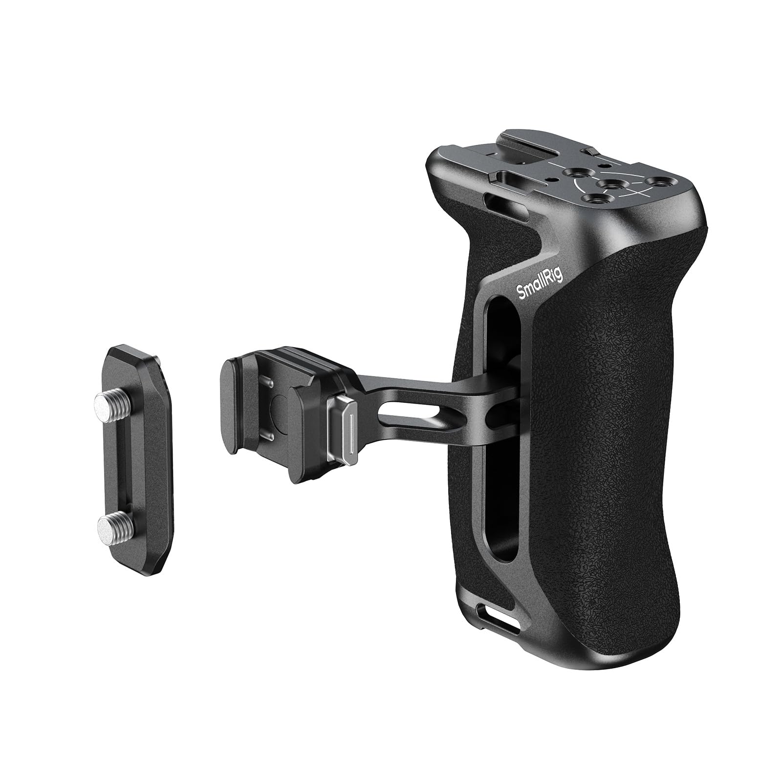SMALLRIG HawkLock H21 QR - Maniglia laterale laterale con guida Nato, per mancini o destrorsi, regolabile in altezza, 36 mm/1,4 pollici, impugnatura ergonomica con slitta flash, fori filettati 1/4"-20