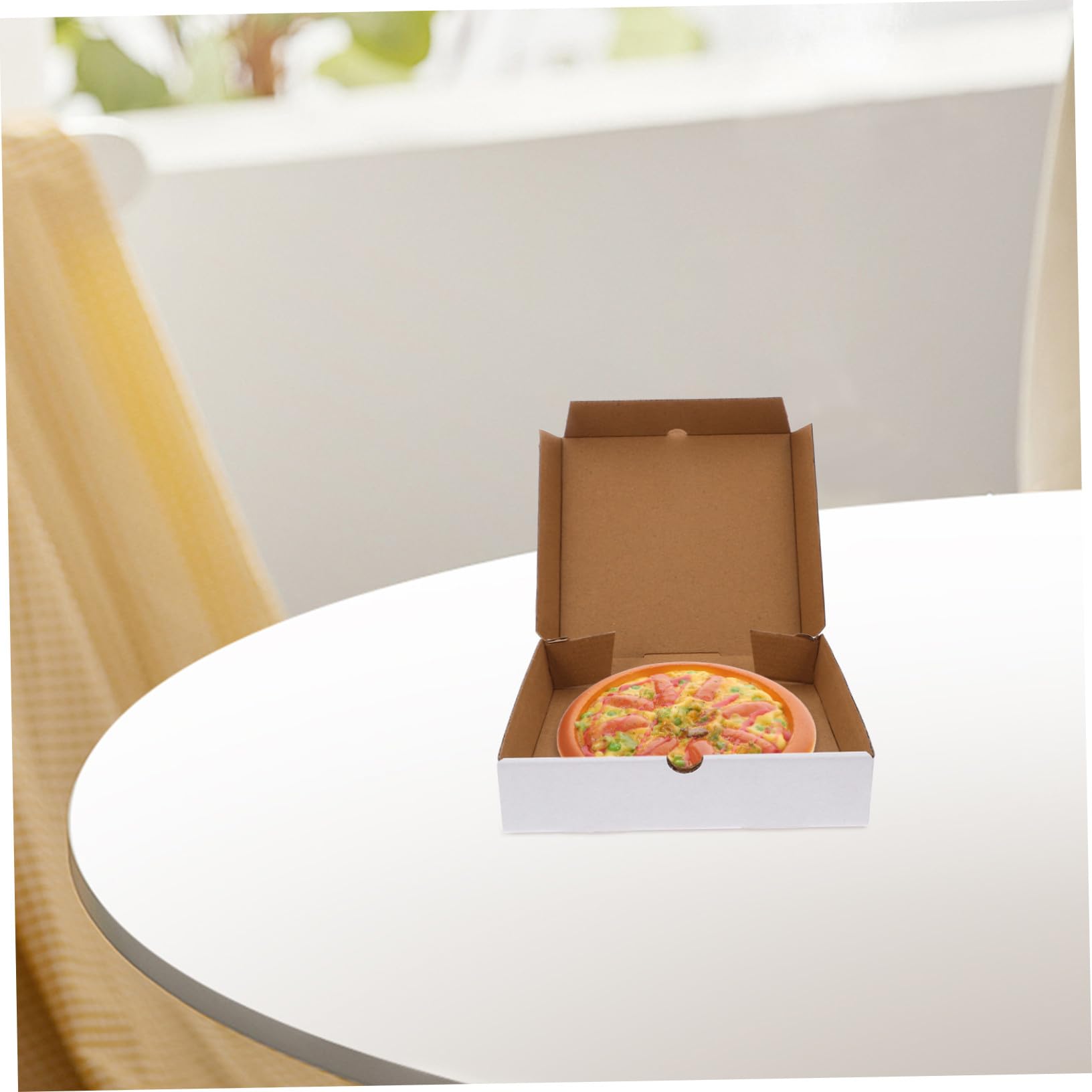 30 Szt. Szt Białe Kartonowe Pudełka Pizzę Cali Faliste Wielokrotnego Użytku Bezpieczne dla Żywności Ekologiczne Pakowanie Wynos i Do Piekarnika Opakowań