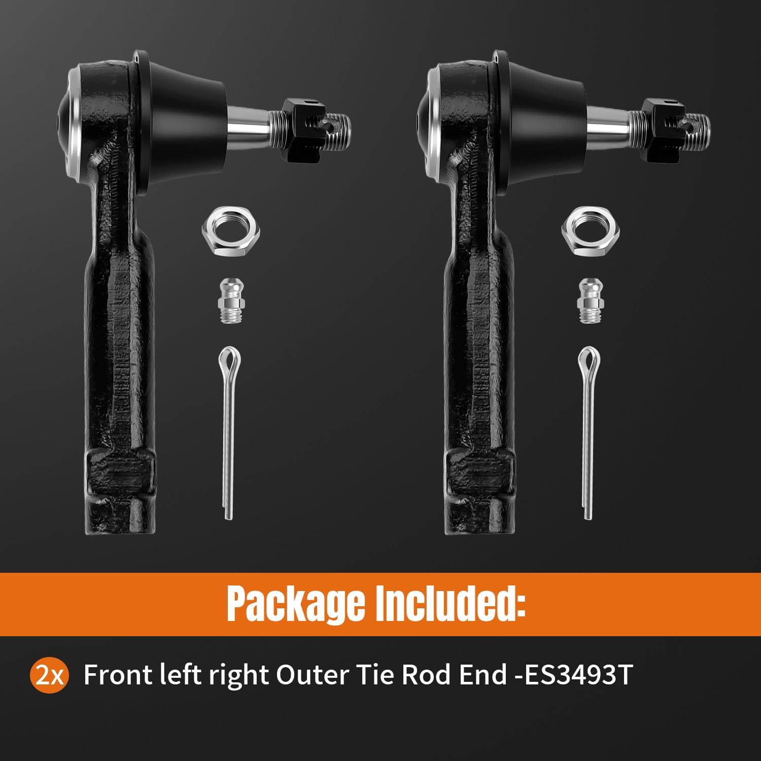 LCWRGS Front Outer Tie Rod Ends Fits for 1999-2006 Chevy Silverado 1500/2500, Tahoe, Suburban 1500/2500, Avalanche 1500, GMC Sierra 1500/2500, Yukon XL 1500/2500, Cadillac Escalade ESV EXT