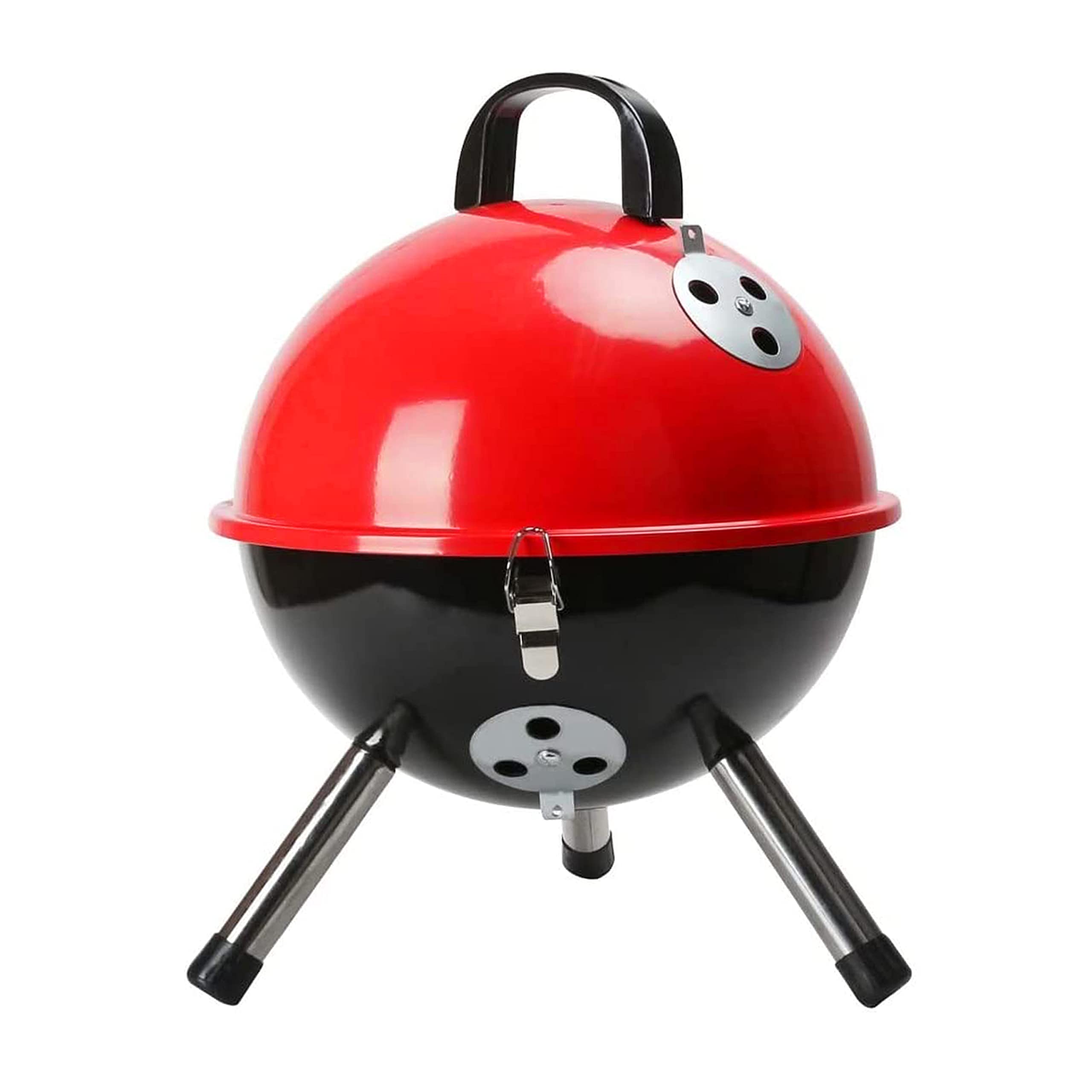 AMOS Portable 12" Charcoal Barbeque Grill,Red