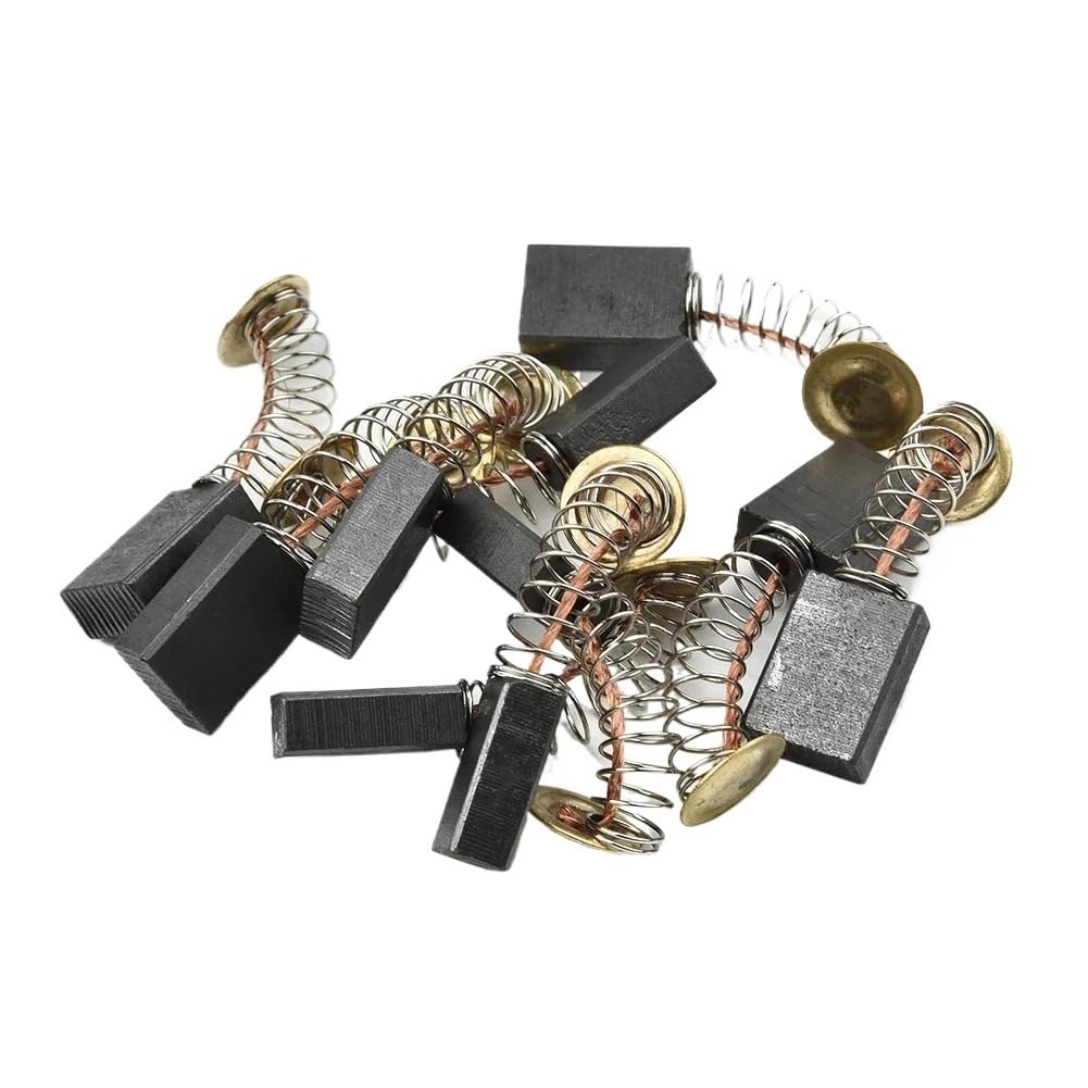 Juego de 10 cepillos de carbono de 6 x 12 x 17 mm para herramientas eléctricas, taladro de motor, motosierra, herramientas de carpintería