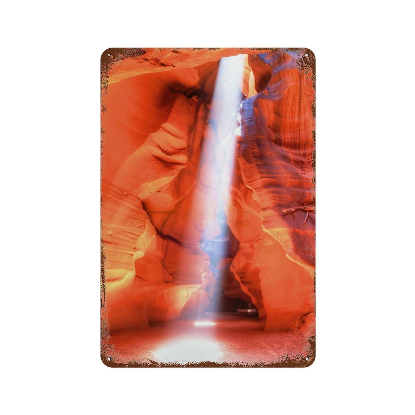 Antelope Canyon Arizona Vintage Metal Tin Sign 11.8"x7.9", Farmhouse Wall Decor for Patio, Garden Room And Bar Decor