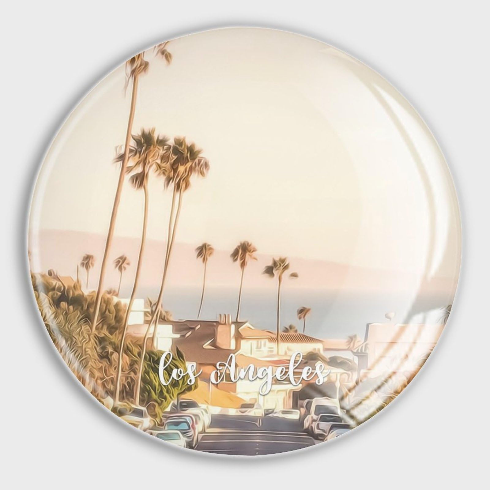 Aimants frigo Los Angeles en verre pour fixer vos notes sans glisser