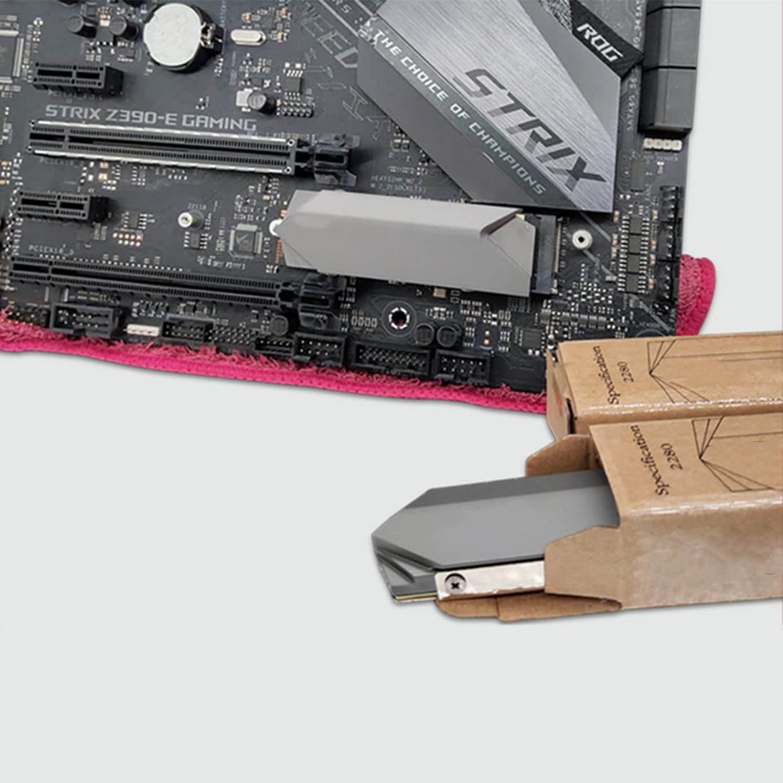 M.2 disipador de calor, disipadores de calor de aluminio NVMe M.2 2280 SSD con almohadilla térmica de silicona