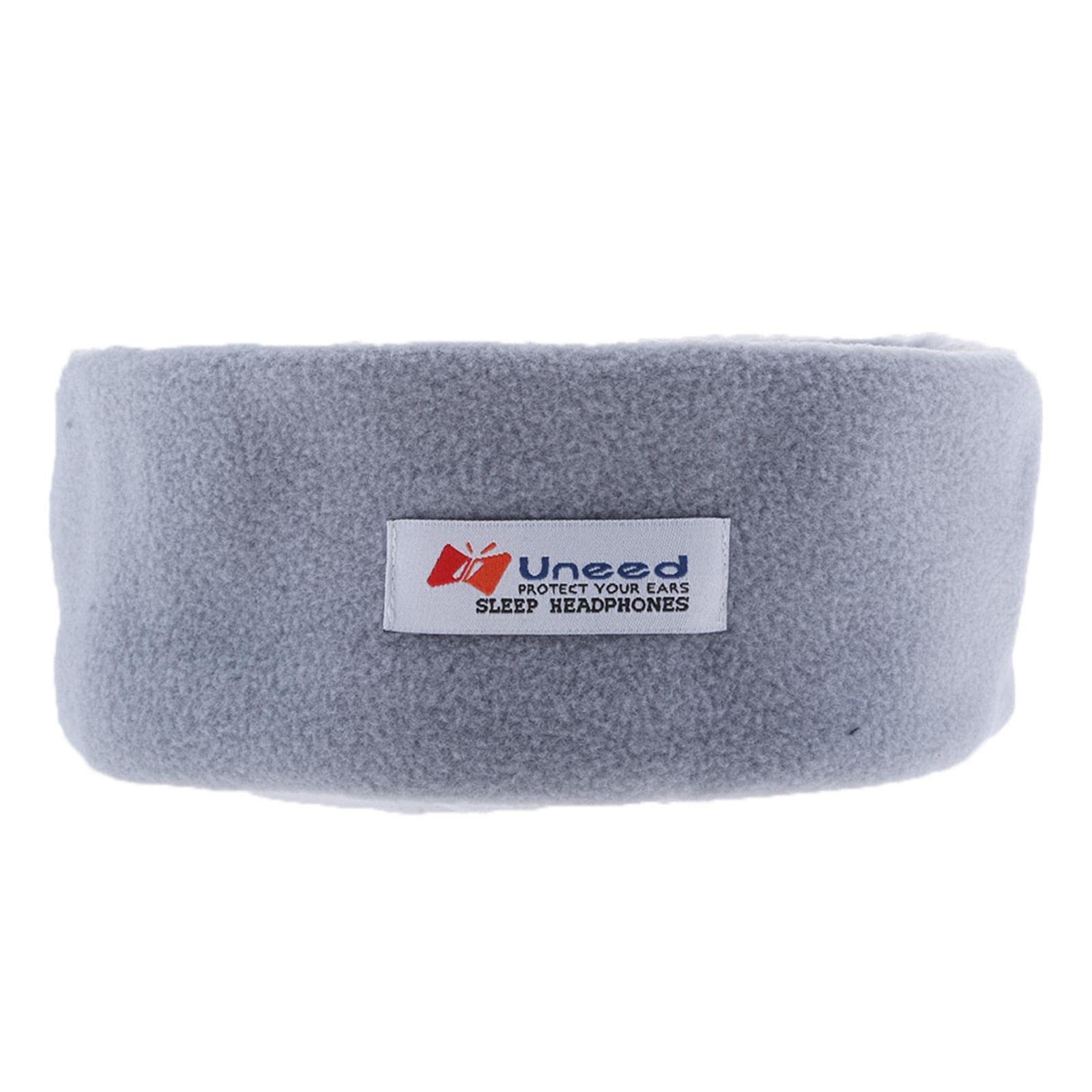 Sharplace Schlafkopfhörer Stirnband mit Kabel, Kopfhörer im Stirnband Sport, Soft Comfortable Wired Sleeping Headbands, Sport Kopfhörer Augenmasken für Yoga Training Reisen Schlaflosigkeit, Grau