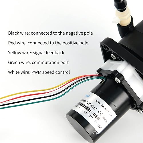 Miniatura 5 de Kamoer KPHM600-12B3B17 Bomba peristáltica de alto caudal de 20.3 fl ozmin Bomba de dosificación de líquido de velocidad ajustable con motor sin