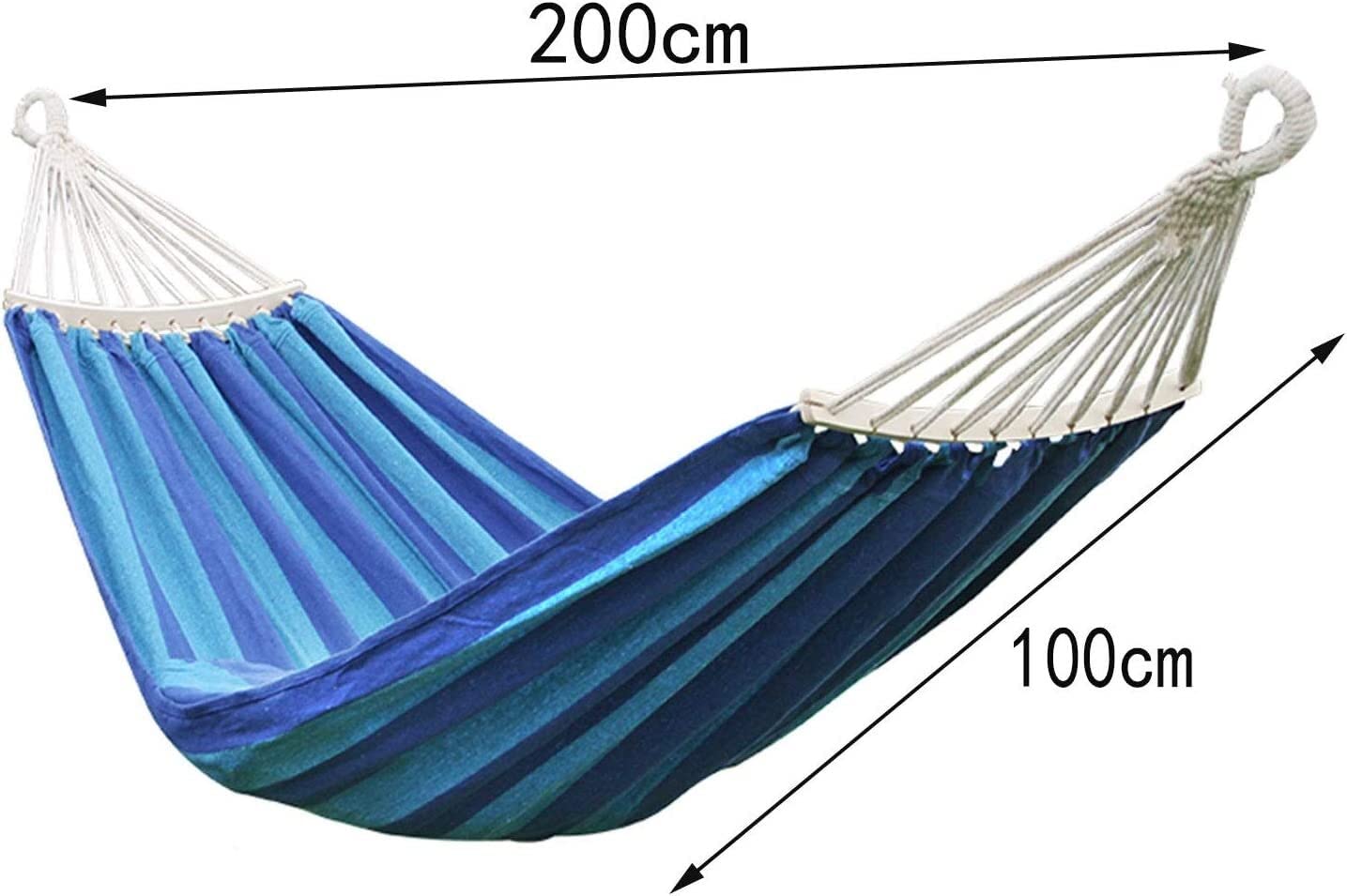 Hamak Hamaki Gruba Płócienna Huśtawka Hamakowa Z Torbą Do Noszenia Na Lato Camping Podróżowanie Piesze Wycieczki Piknik Ładowność Do 150 Kg Hamak kempingowy (Color : A, Size : 200 * 100cm)