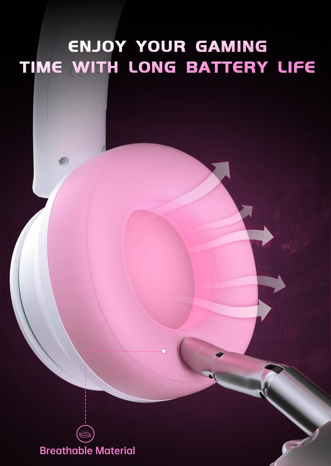 RYR Cuffie da gioco wireless, Bluetooth 5.3, suono surround 3D, paraorecchie girevoli, cuffie da gioco con microfoni a cancellazione del rumore per serie X|S, Xbx One, PS5, PS4, Mac
