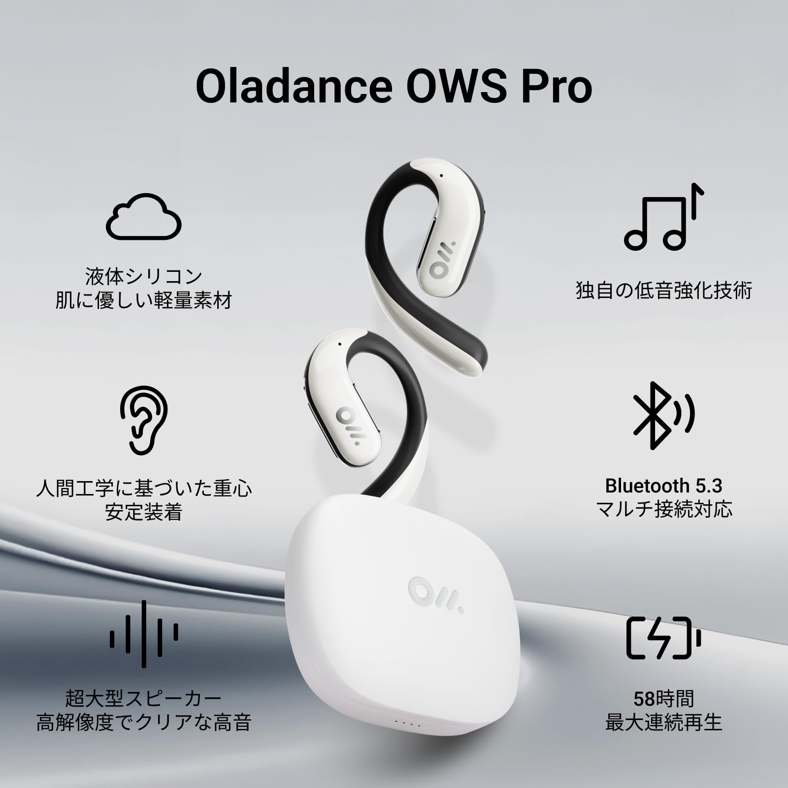 oladance ows pro オラダンス　プロ　オープンイヤーイヤホン 耳を塞がないイヤホン”の最先端にして王道！ Oladance「OWS Pro