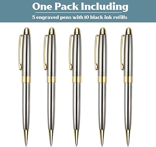 Miniatura 3 de Juego de escritura de bolígrafo de lujo personalizado de acero inoxidable con tu nombre o mensaje perfecto para estudiantes profesores gerentes