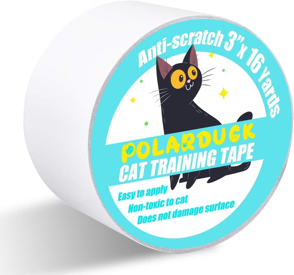 PolarduckAnti Scratch Cat Tape Furniture Protector: 3 Inches x 16 Yards Double Sided Cat Scratch Deterrent Tape-Pet Accessories | Stop Cats Scratching Furniture, Sofa Protector