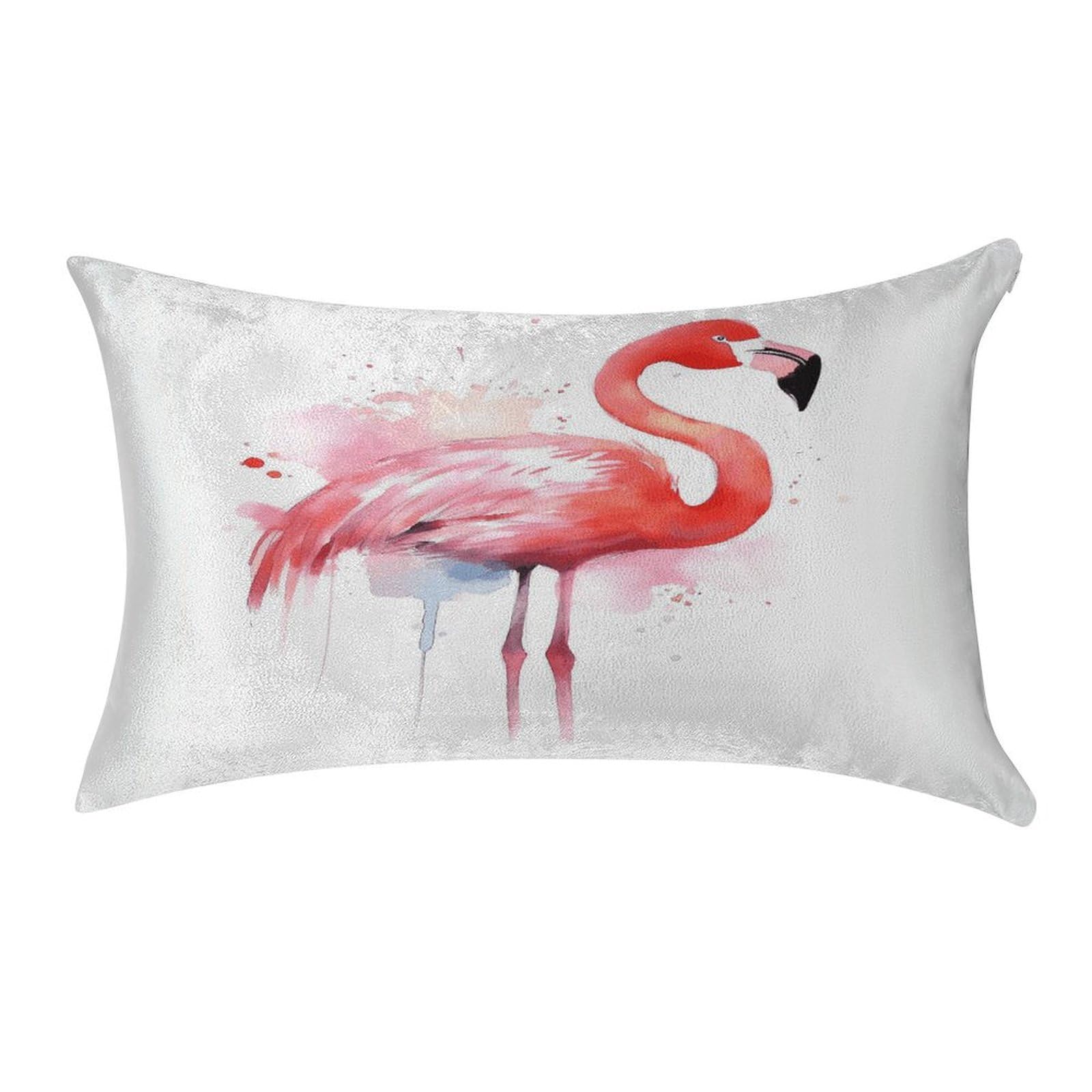 Fekiloot Style Pink Flamingo Watercolor Pillow Covers Home Decor Pillow Cases