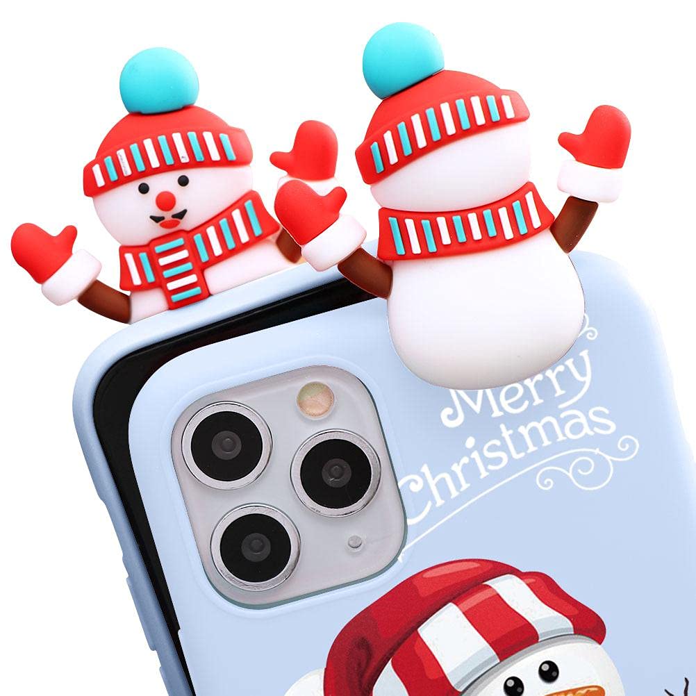 Yoedge Natale Phone Custodia per Huawei P30 Lite 6,15'',TPU Silicone Case con Stereo Viola 3D Design Cartoon Pattern Anti-Graffii Antiurto Protettiva Morbido Gel Cover per Huawei P30 Lite, Neve