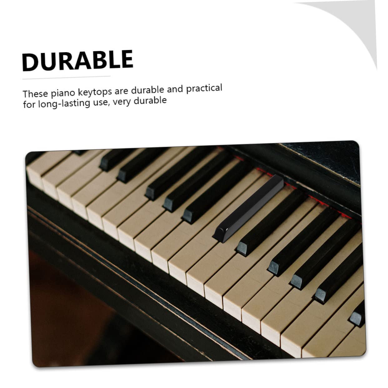 Tasti per Pianoforte 88 Pezzi, Ricambio e Riparazione | Acrilico e Plastica, Colore Bianco, Set Pratico per Manutenzione, 88 Elementi