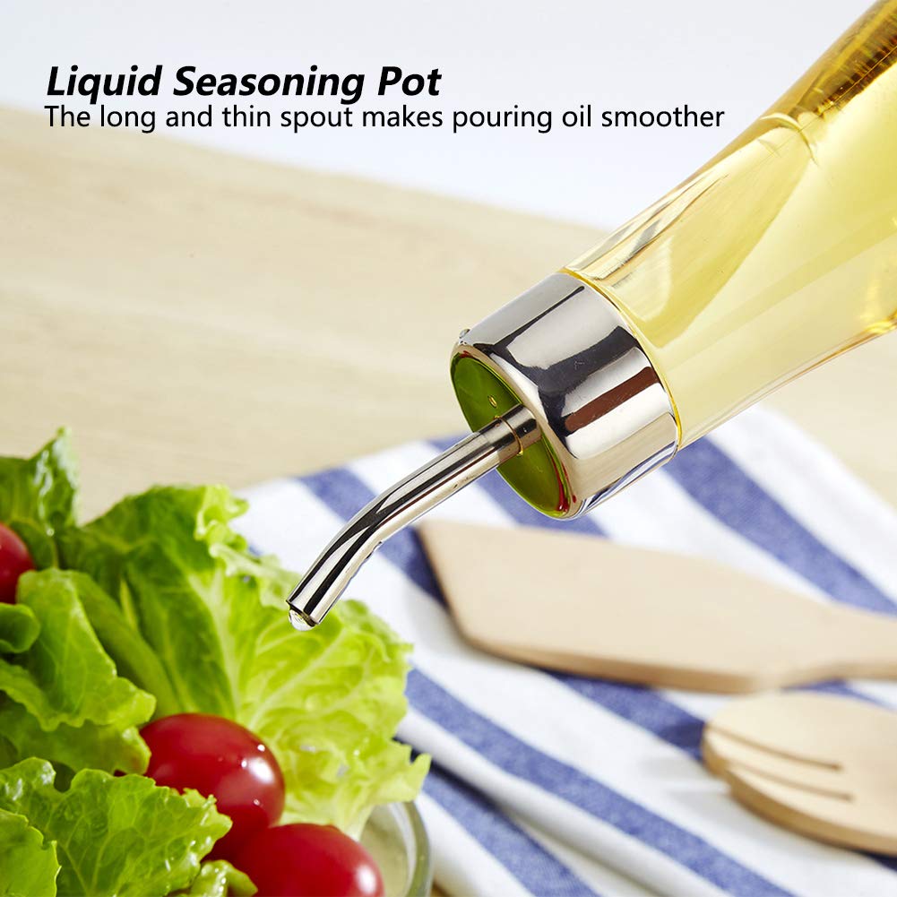 Gsycle 300ml Olive Oil Bottle, Cooking Oil Dispenser Container Cruets Carafe for Kitchen Oil Pot Vinegar Pot, 6x25cm/2.4x9.8in