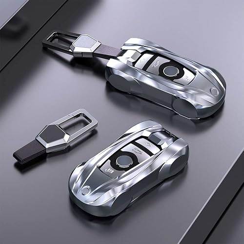 Miniatura 4 de Supercar Style - Carcasa de metal sin llave para llavero remoto de entrada sin llave, compatible con BMW 1, 3, 4, 5, 6, 7, Series X3, X4, M5, M6,
