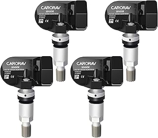 CARORAV TPMS Sensor GM, 4-Pack Tire Pressure Sensor Replacement for GM Chevy GMC Cadillac Buick, 315MHz OE Replaces# 13586335, 13581558, 13598771, 13598772
