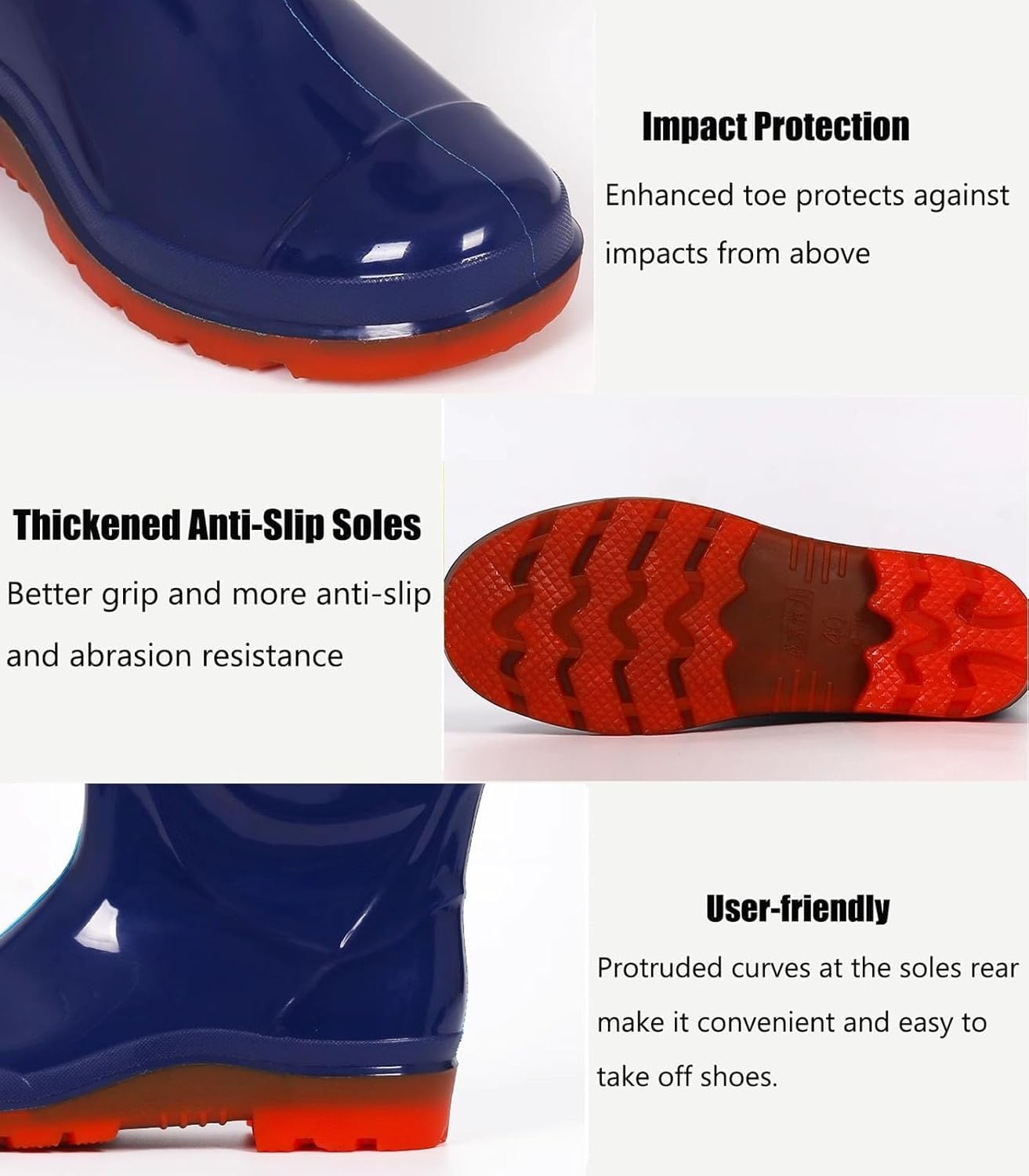 Wodery z PVC wodoodporne buty biodrowe z kieszenią męskie damskie grube podeszwy z wołowiny do wędkowania i polowania(6)