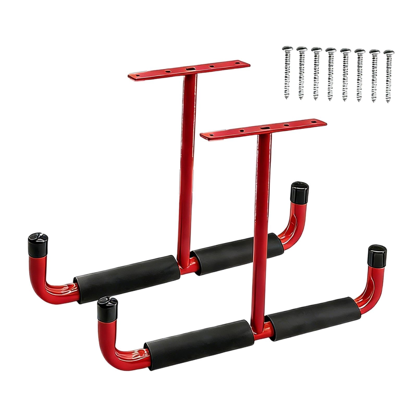 Crochets de garage rouge lot de 2 pour plafond et rangement utilitaire