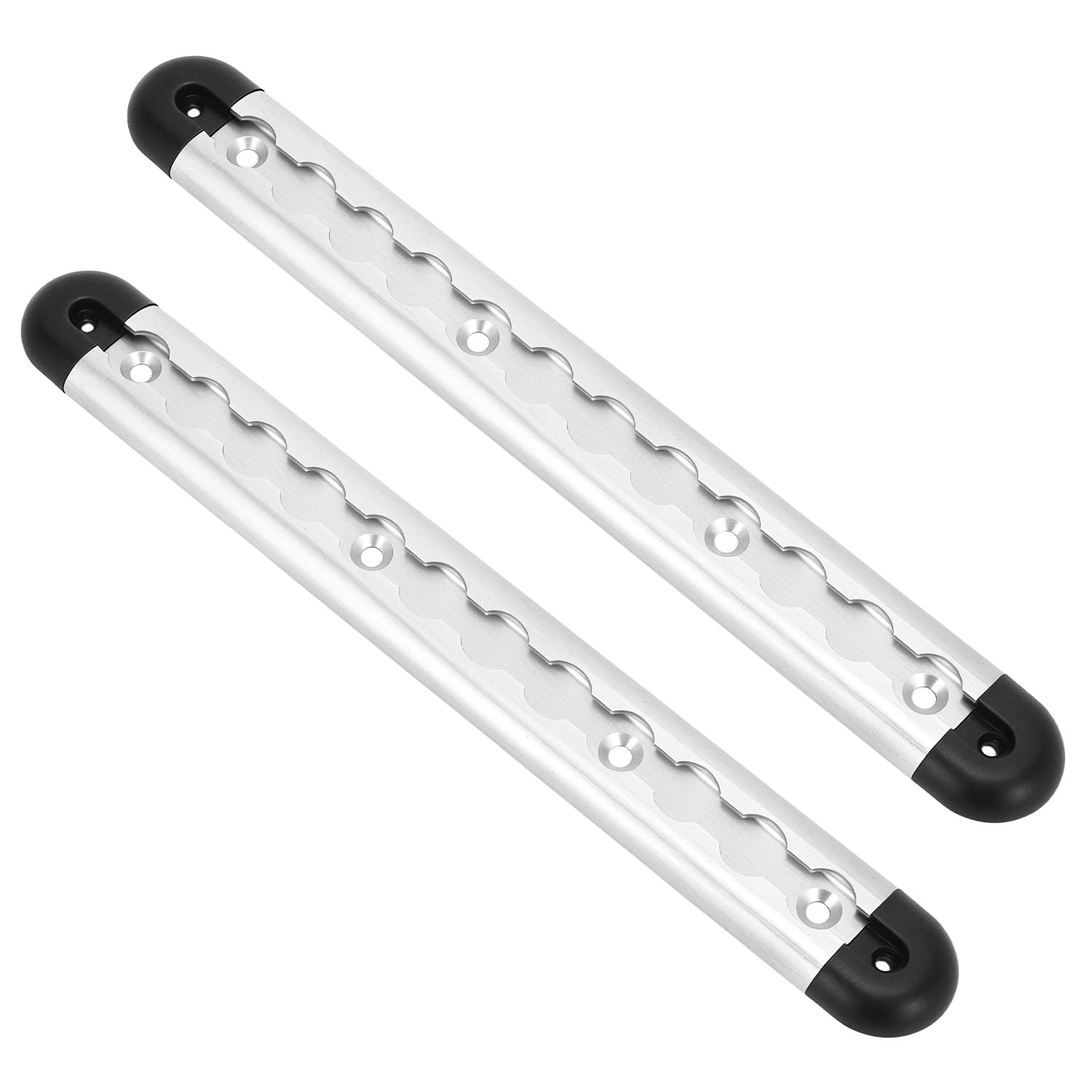QWORK® 2 x 30 cm aluminium airline rail with 4 end caps, load securing lashing rails for trucks and motorhomes