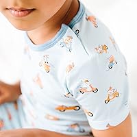 Vista 4 de Magnetic Me Conjunto de pijama modal suave de 2 piezas para niños y niñas con cierre magnético fácil