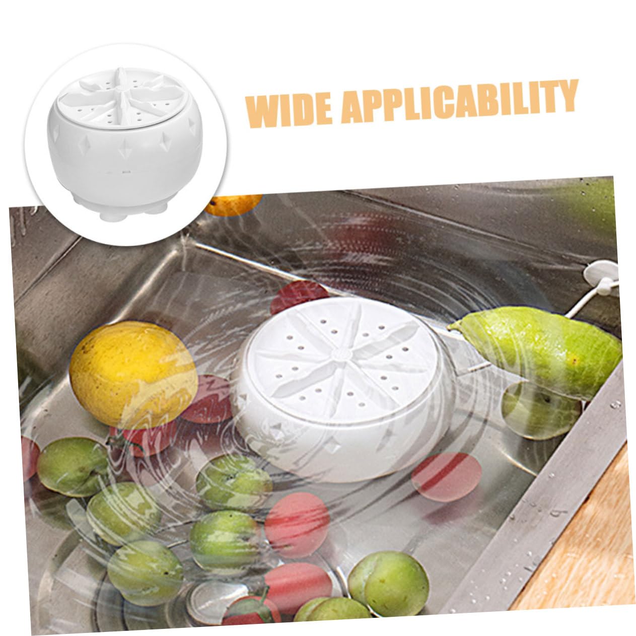 GLEAVI Mini Lavatrice Portatile 2 Pezzi con Turbina Bianca in Plastica per Pulizia ad Alta Efficienza di Biancheria in Appartamento e Viaggio