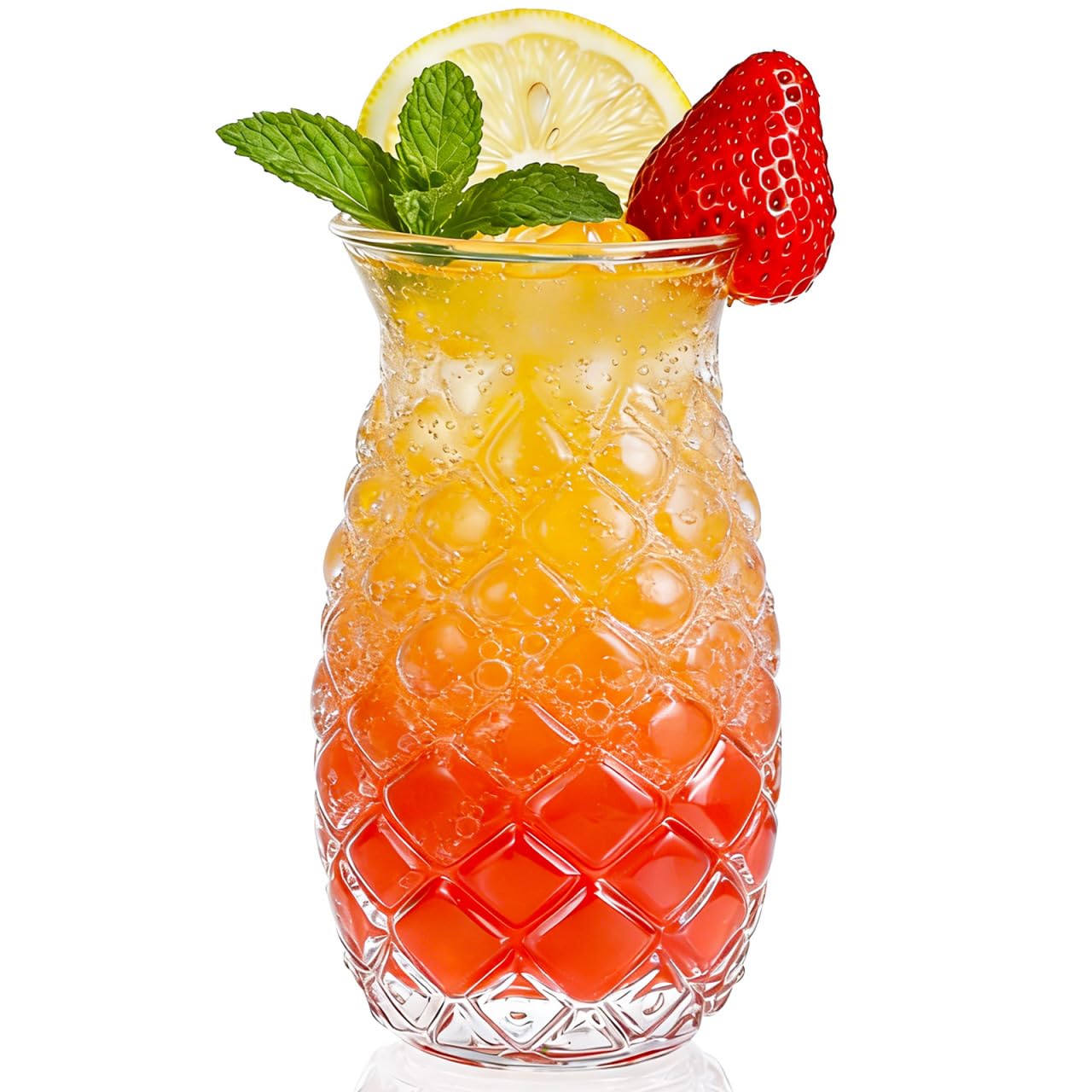Cabilock 480ml Pineapple Cocktail Glass, Retro Pina Colada Cup for Parties