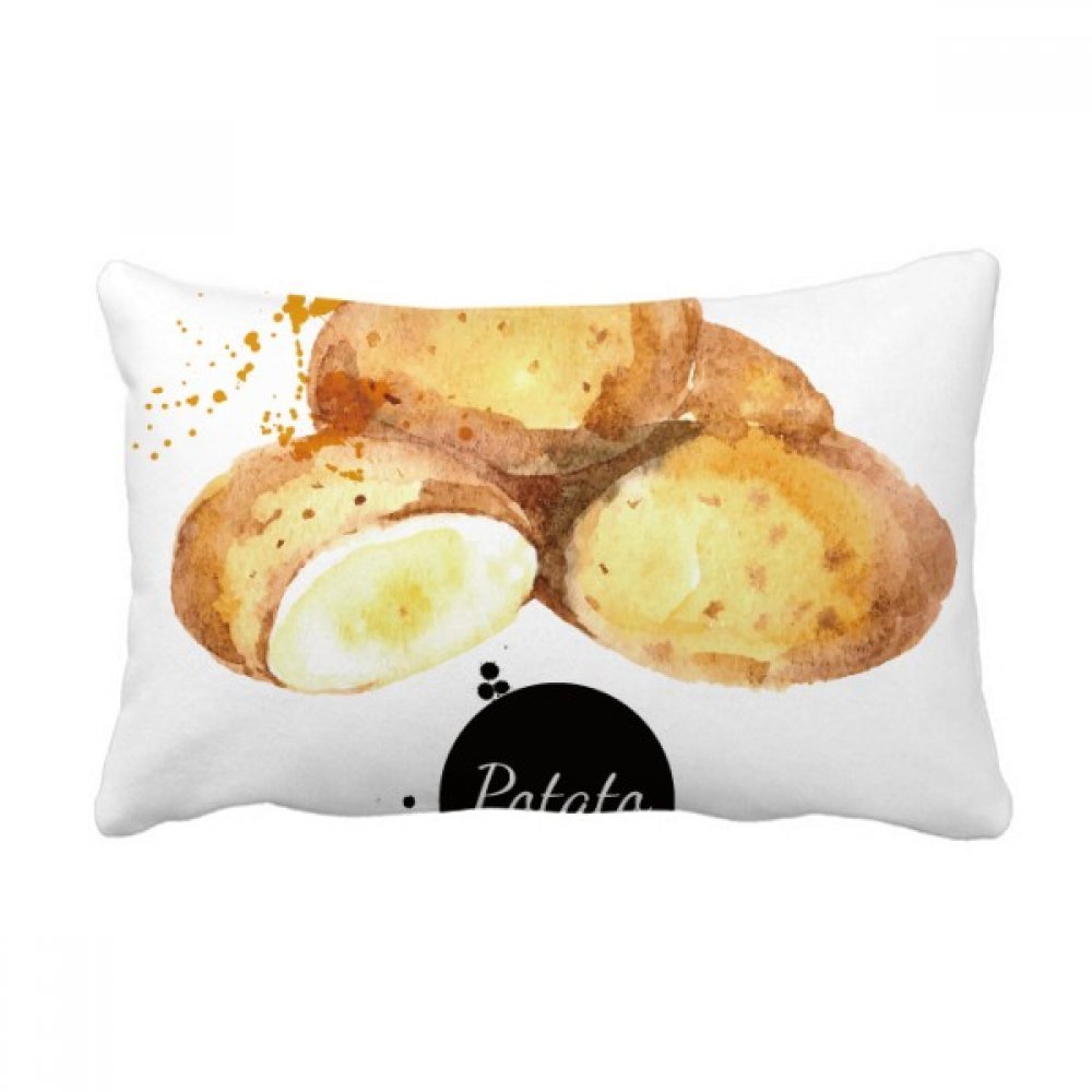 Oreiller lombaire aquarelle pommes de terre de style artistique