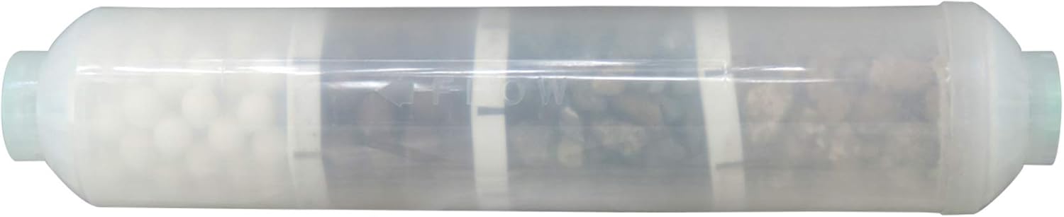 Max Water 4-in-1 Bio-Ceramic/Far Infrared/Remineralization Filter with Reverse Osmosis Water Filtration 10" x 2.5" Systems - 1/4" NPT Female Thread