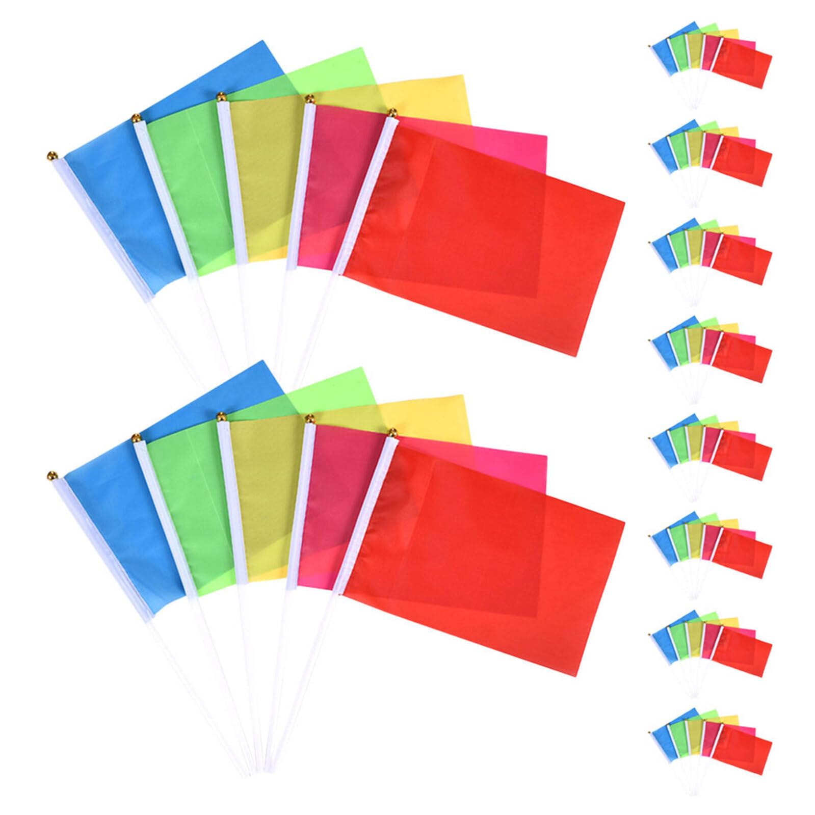 Drapeaux portatifs indéchirables Toyvian pour réussir la décoration de votre fête