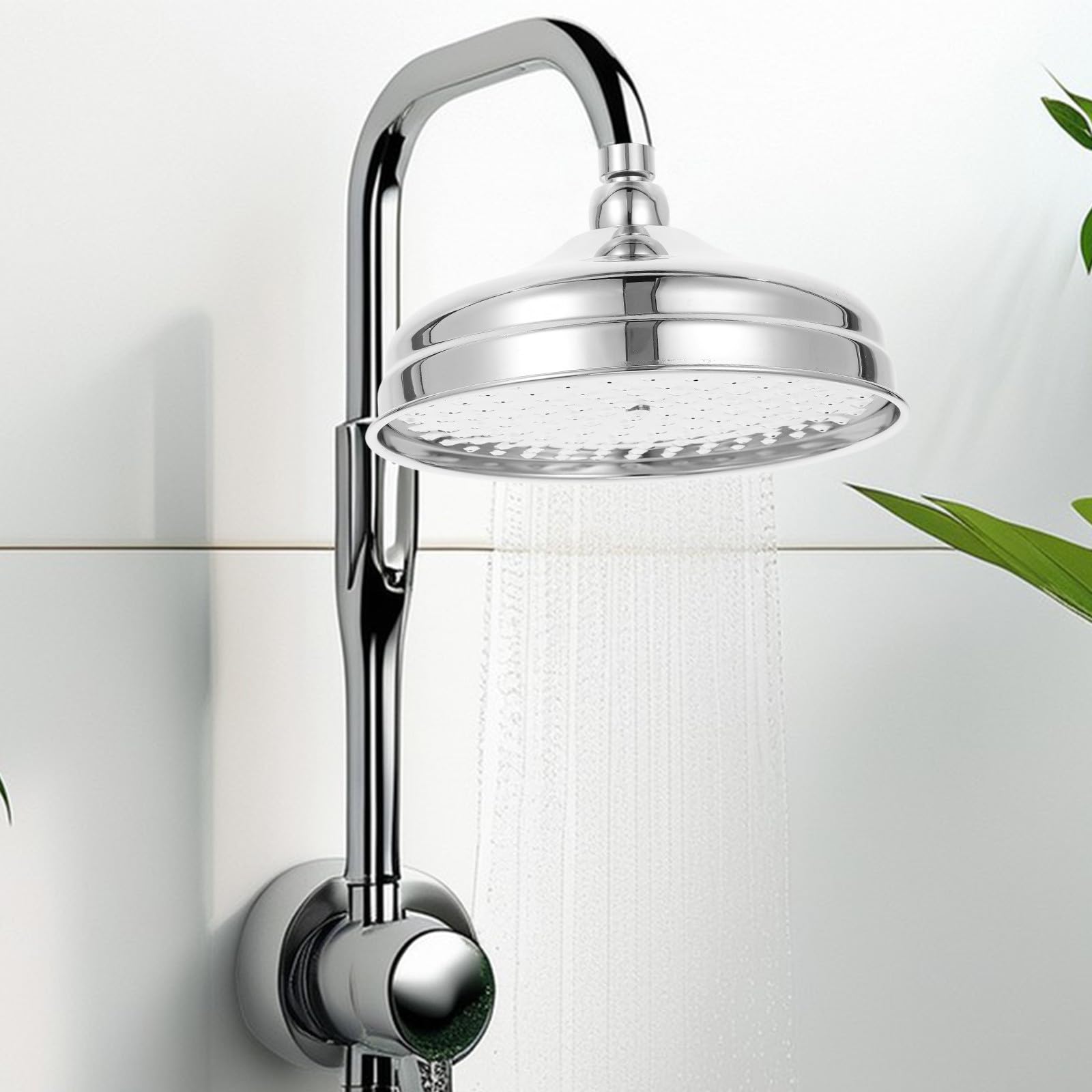 Uonlytech Cabezal de Ducha Vintage de Cobre Estructura Desmontable y Rociador de Cascada para Baño, Alta Presión y Fácil Instalación en Estilo Industrial