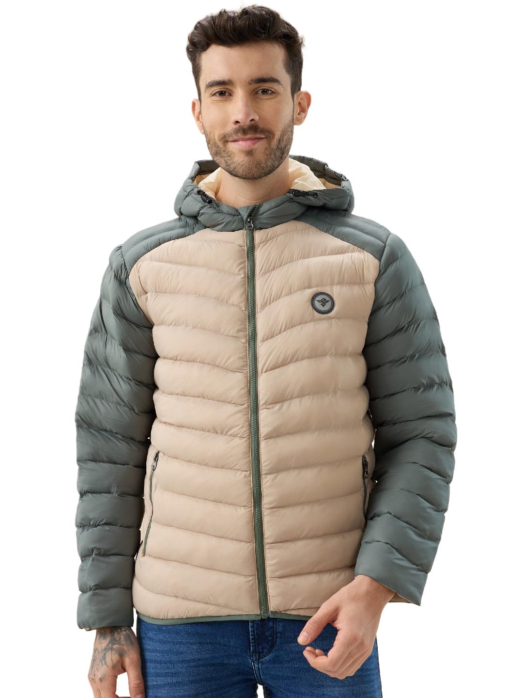 status quo Men's Quilted Colorblock Hooded Regular Fit Full Sleeves Puffer Jacket-picture-30