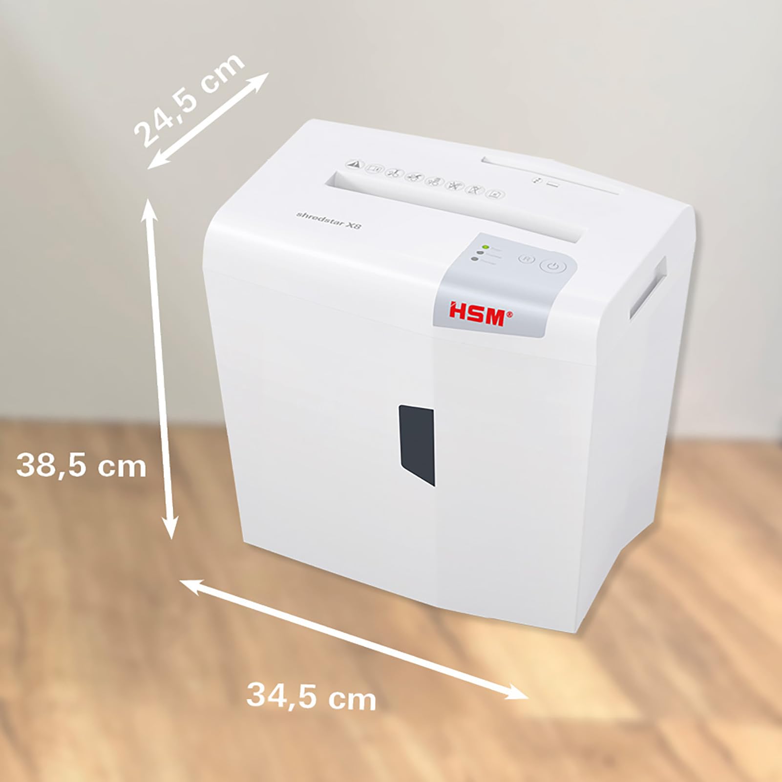 HSM shredstar X8 1044121 Distruggidocumenti da 4,5x30 mm, Bianco argento